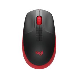 LOGITECH MOUSE WIRELESS M190 FULL-SIZE, OTTICO, USB, ROSSO - 910-005908