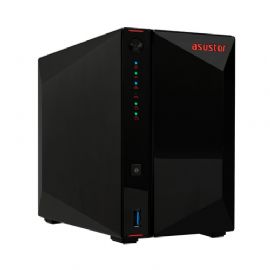 ASUSTOR NAS 2 BAY 2XSATA3 6Gb/s, 2X 2.5/3.5 HDD/SSD, DUAL CORE 1.6GHZ, RAM 2GB DDR4 SODIMM, 2X2.5GBE LAN, 3XUSB 3.2 GEN-1, WOW (WAKE ON WAN), CRITTOGRAFIA HARDWARE, EZ CONNECT, EZ SYNC - AS5202T