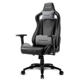 SHARKOON ELBRUS 2 SEDIA GAMING PELLE SINTETICA, BRACCIOLI 3D REGOLABILI, SCHIENALE IMBOTTITO E REGOLABILE, TELAIO IN ACCIAIO, PESO MAX PERSONA 150KG, COLORE NERO/GRIGIO - ELBRUS 2 BLACK⁄GREY