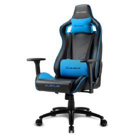 SHARKOON ELBRUS 2 SEDIA GAMING PELLE SINTETICA, BRACCIOLI 3D REGOLABILI, SCHIENALE IMBOTTITO E REGOLABILE, TELAIO IN ACCIAIO, PESO MAX PERSONA 150KG, COLORE NERO/BLU - ELBRUS 2 BLACK⁄BLUE