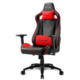 SHARKOON ELBRUS 2 SEDIA GAMING PELLE SINTETICA, BRACCIOLI 3D REGOLABILI, SCHIENALE IMBOTTITO E REGOLABILE, TELAIO IN ACCIAIO, PESO MAX PERSONA 150KG, COLORE NERO/ROSSO - ELBRUS 2 BLACK⁄RED