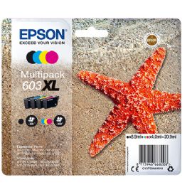 EPSON CART INK 603 XL MULTI PACK, NERO, GIALLO, CIANO, MAGENTA, SERIE STELLA MARINA - C13T03A64020