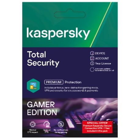 KASPERSKY TOTAL SECURITY 2 DEVICE GAMER EDITION - KL1949T5BFS-21SLIMGE