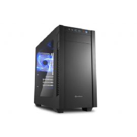 SHARKOON CASE S1000W MINI TOWER MICRO-ATX/MINI ITX, 4 SLOT, 2XUSB 3,0, 1X120 FRON 1X120 REAR, WINDOW, COLORE NERO - S1000 W