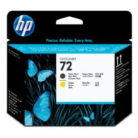 HP CART INK TESTINA NERO OPACO E GIALLO PER DESIGNJET T1100, N. 72 - C9384A