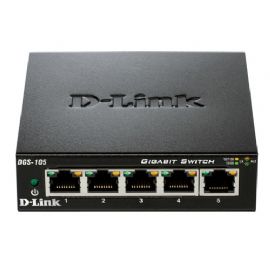 D-LINK SWITCH 5 PORTE GIGABIT CASE METALLICO - DGS-105