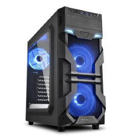 SHARKOON CASE VG7-W BLUE, ATX, 2XUSB3, 6 SLOTS - VG7-W BLUE