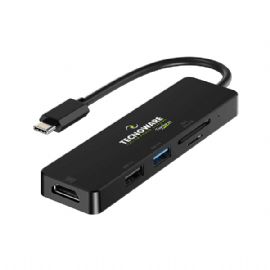 TECNOWARE HUB USB TYPE-C HUB 5 IN 1 ADAPTER - FHUB17693