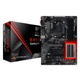 ASROCK MB AMD B450, B450 GAMING K4 4DDR4 PCI-E X16 M2 HDMI ATX - B450 GAMING K4