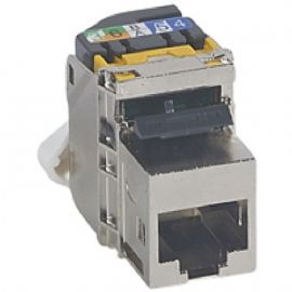 LEGRAND CONNETTORE KEYSTONE TOOLLESS  RJ45 NERO CAT. 6A  UTP PER SERIE CIVILE CONFEZIONE DA 10 - LG-033155