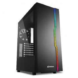 SHARKOON CASE ATX 1XUSB 2.0, 2XUSB 3.0, VETRO TEMPERATO, 1X 120MM FAN FRONT, 7 SLOT ESPANSIONE, ARGB - RGB SLIDER WH