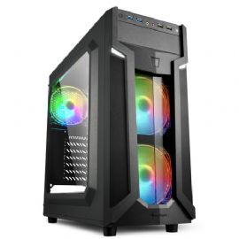 SHARKOON CASE VG6-W RGB, ATX, 2XUSB2, 2XUSB3, 6 SLOTS, 2X120 LED FRONT 1X120 REAR, WINDOW ACRILIC, RGB COLOR - VG6-W RGB